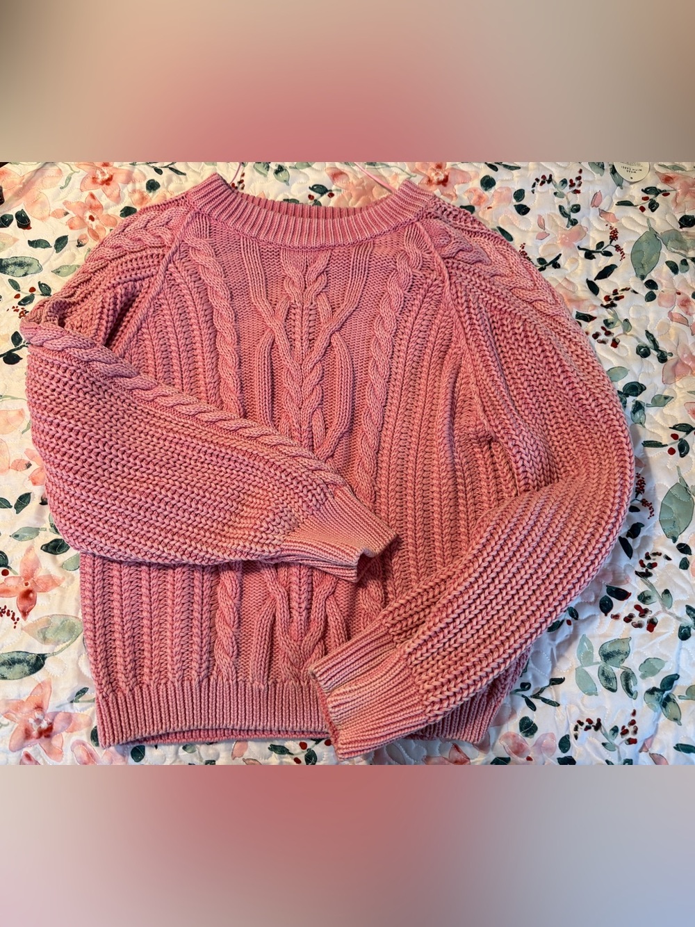 Free People Frankie Cable-Knit Women's Sweater - Pink